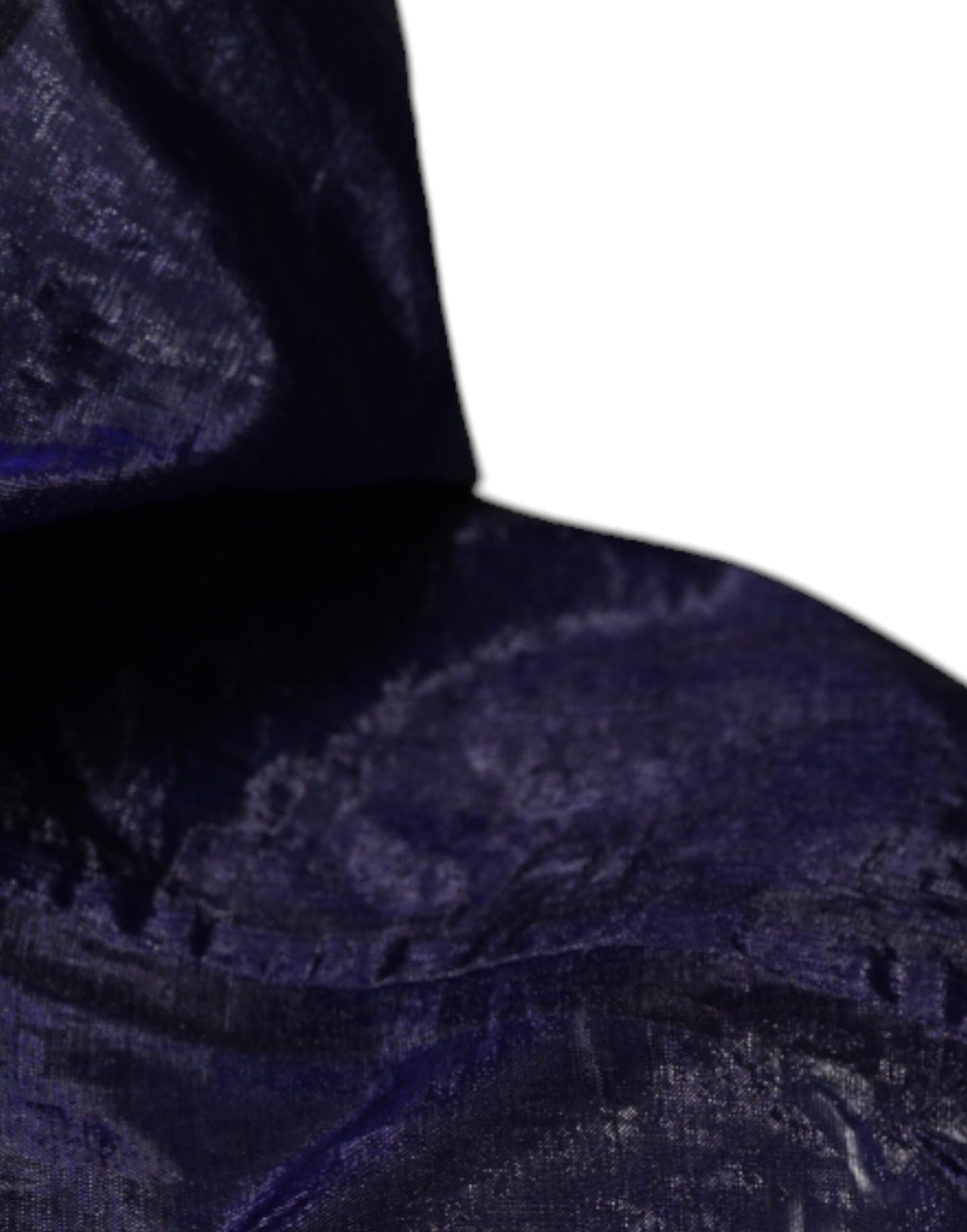 Dunkelblaue Herren-Regenjacke aus Baumwolle mit Kapuze