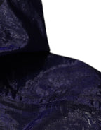 Dunkelblaue Herren-Regenjacke aus Baumwolle mit Kapuze