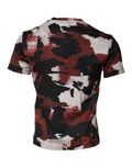 Multicolor Camouflage Rundhals-T-Shirt