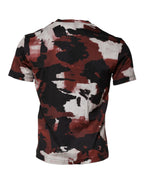 Multicolor Camouflage Rundhals-T-Shirt