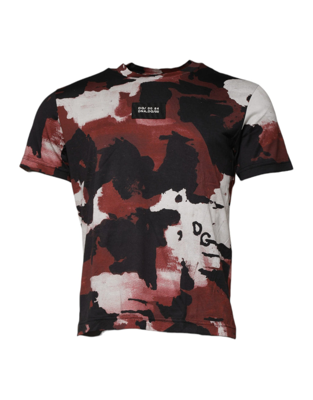 Multicolor Camouflage Rundhals-T-Shirt