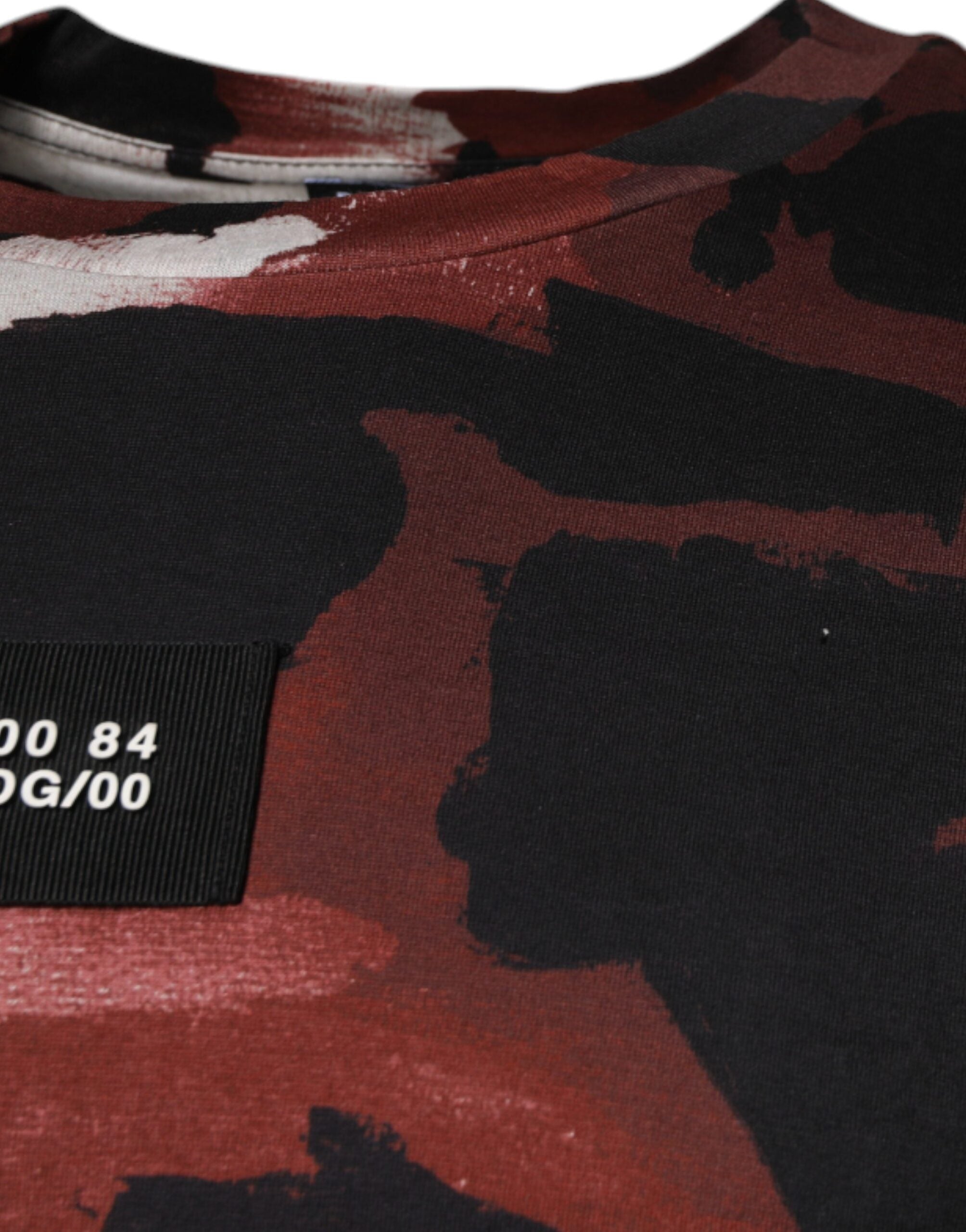 Multicolor Camouflage Rundhals-T-Shirt