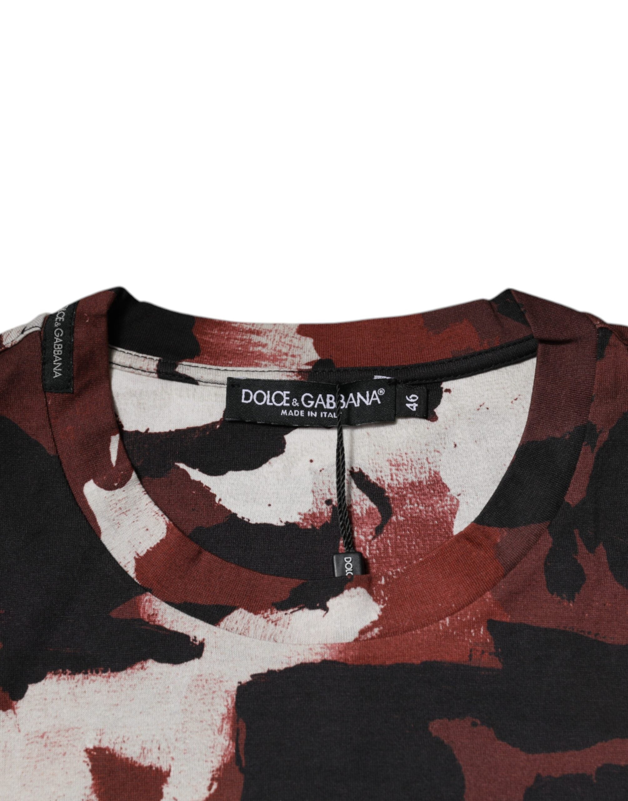 Multicolor Camouflage Rundhals-T-Shirt