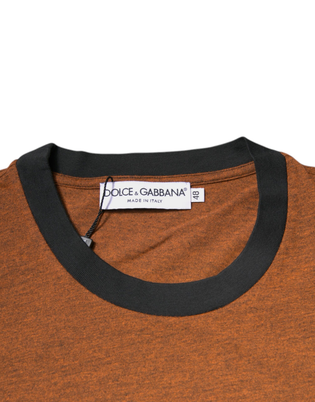 Braunes DG Logo Polyester T-Shirt mit Rundhalsausschnitt