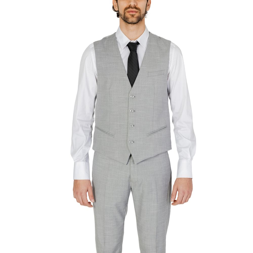 Gilet in poliestere grigio