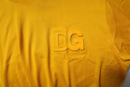 Dunkelgelbes Logo Baumwolle Herren Rundhals-T-Shirt