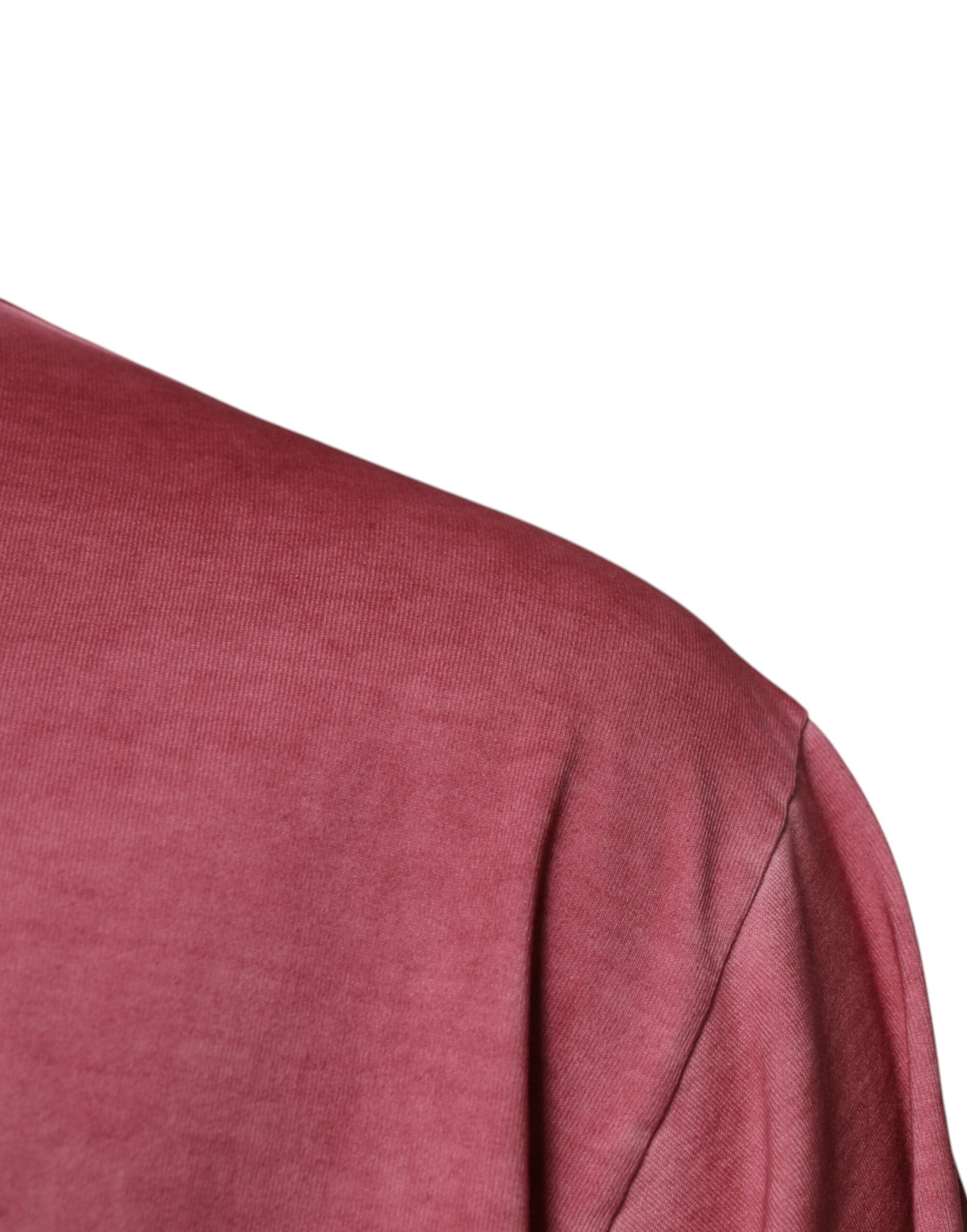 Rosa T-Shirt mit Rundhalsausschnitt und Logo-Print aus Baumwolle
