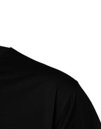 T-Shirt aus Baumwolle mit Rundhalsausschnitt und schwarzem Logo-Patch