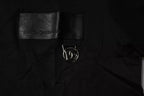 Black Logo Patch Cotton Crew Neck T-shirt