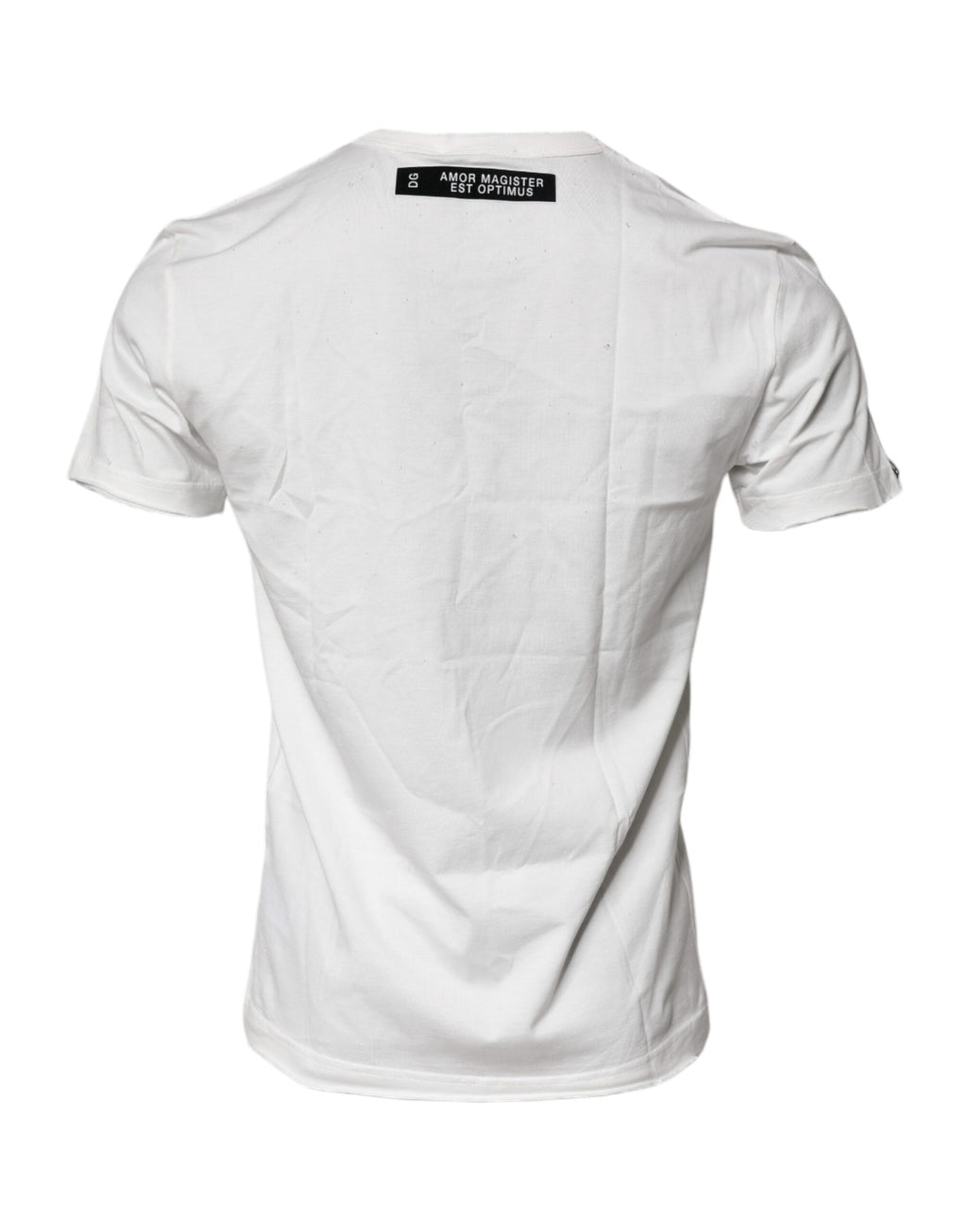 Weißes Baumwoll-T-Shirt mit Grafikprint und Rundhalsausschnitt