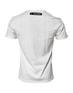 Weißes Baumwoll-T-Shirt mit Grafikprint und Rundhalsausschnitt