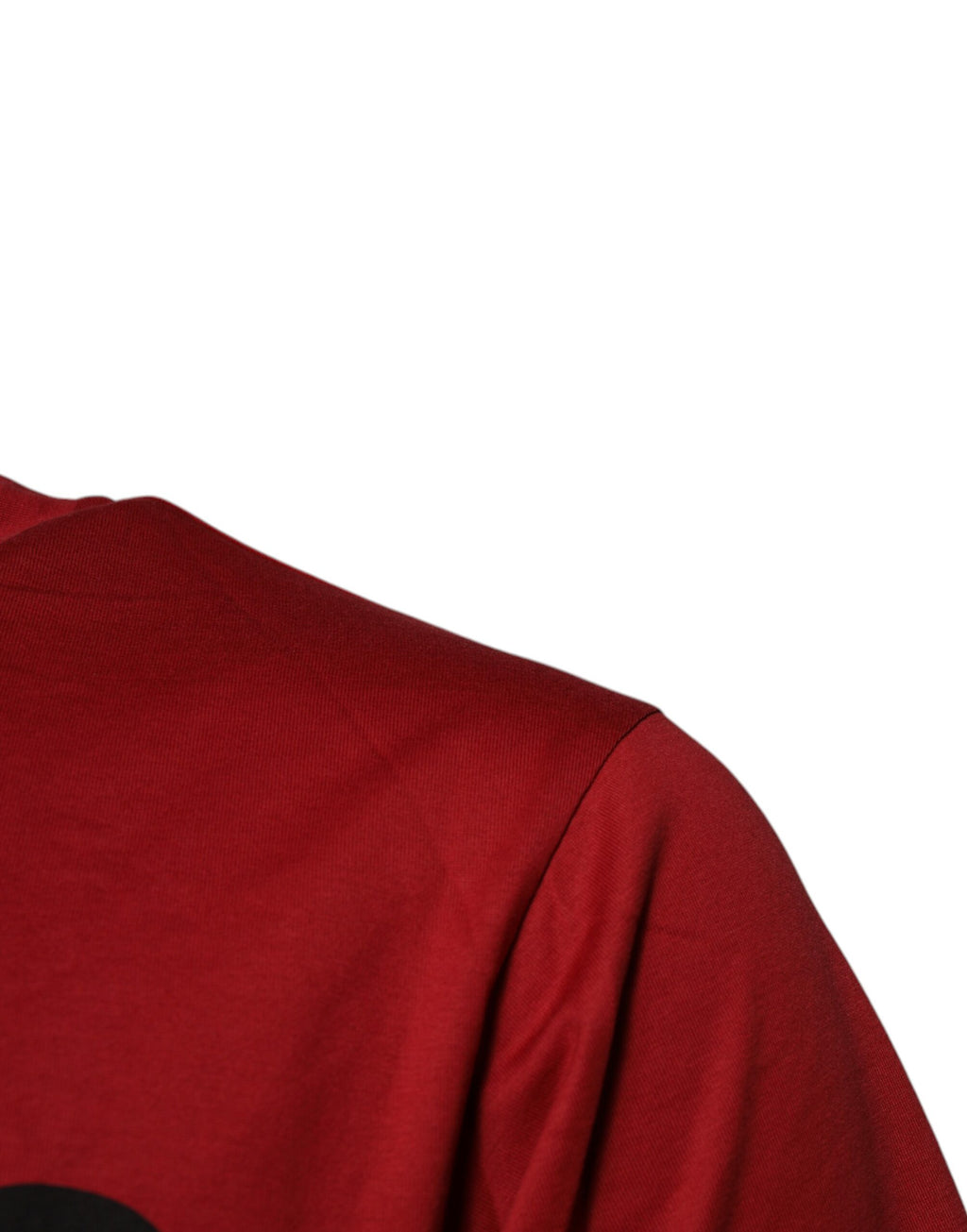 Rotes Baumwoll-T-Shirt mit Rundhalsausschnitt und DG-Logo
