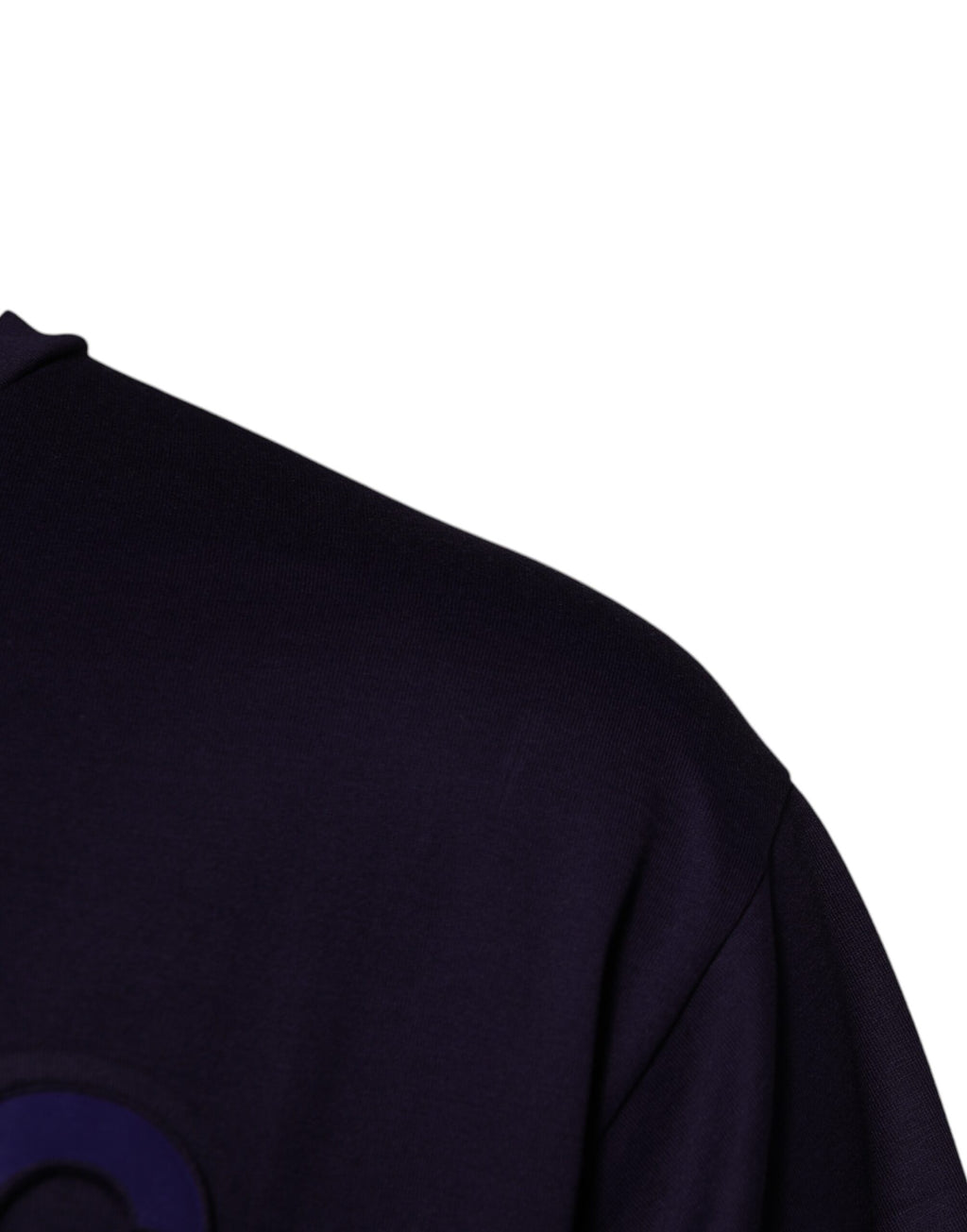 Marineblaues T-Shirt aus Baumwolle mit DG-Logo und Rundhalsausschnitt