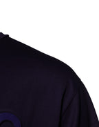 Marineblaues T-Shirt aus Baumwolle mit DG-Logo und Rundhalsausschnitt