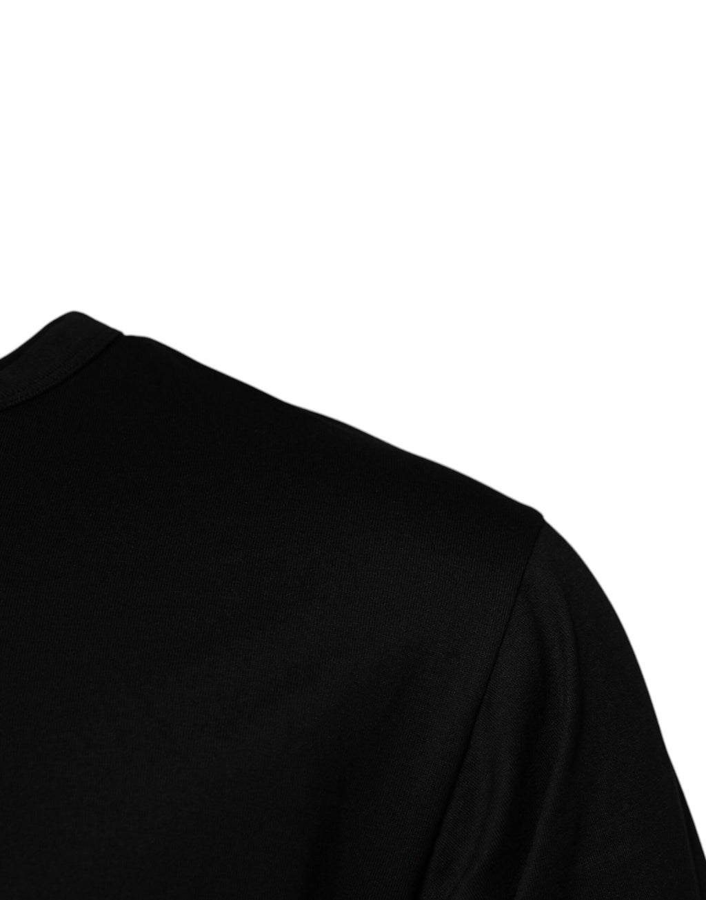 Schwarzes T-Shirt mit Rundhalsausschnitt aus Baumwolle #DGMILLENNIALS