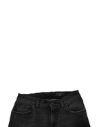Schwarze Baumwoll-Stretch-Skinny-Jeans für Herren