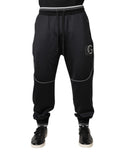 Schwarze Jogginghose aus Polyester mit Logo