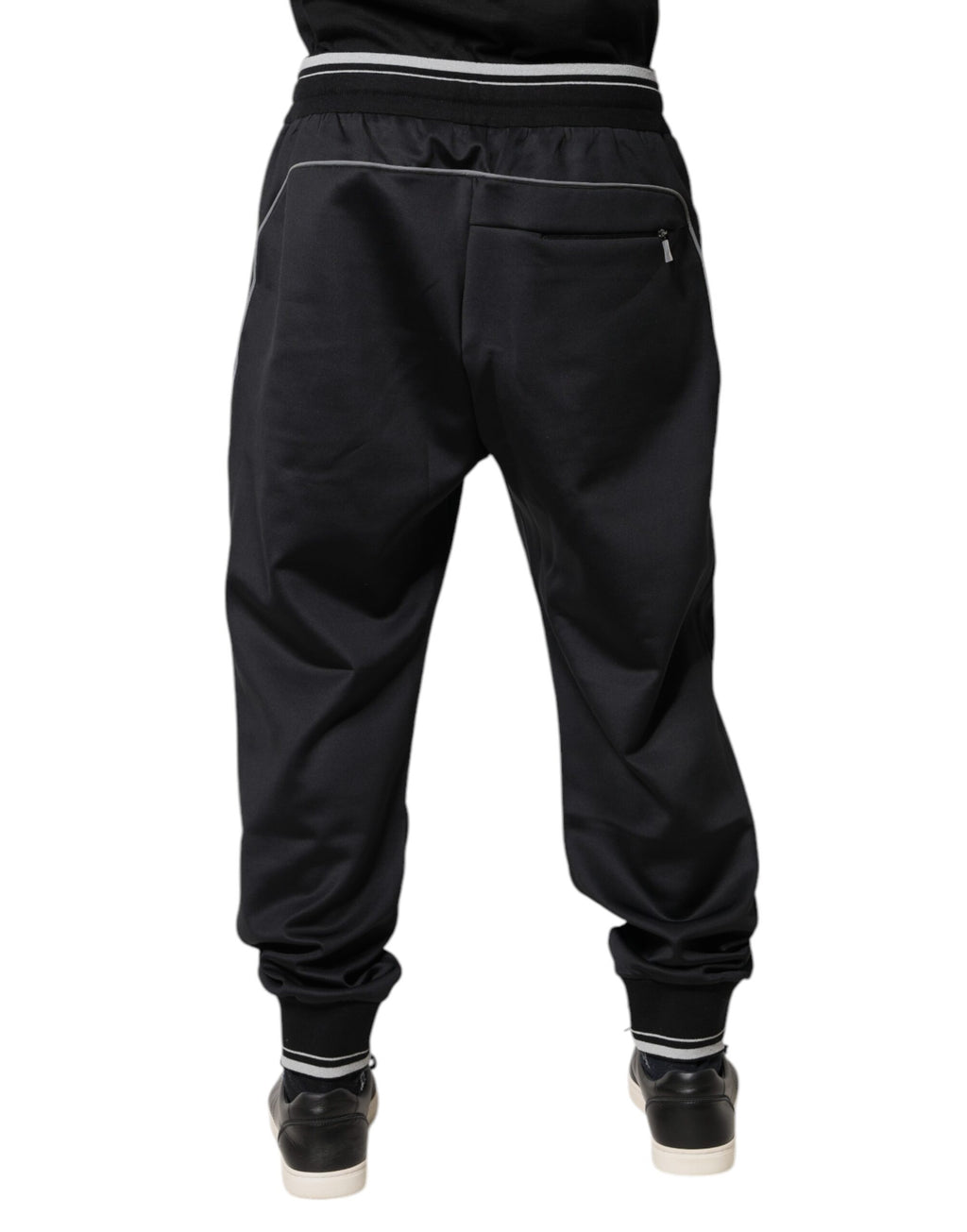 Schwarze Jogginghose aus Polyester mit Logo