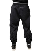 Schwarze Jogginghose aus Polyester mit Logo