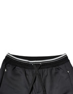 Schwarze Jogginghose aus Polyester mit Logo