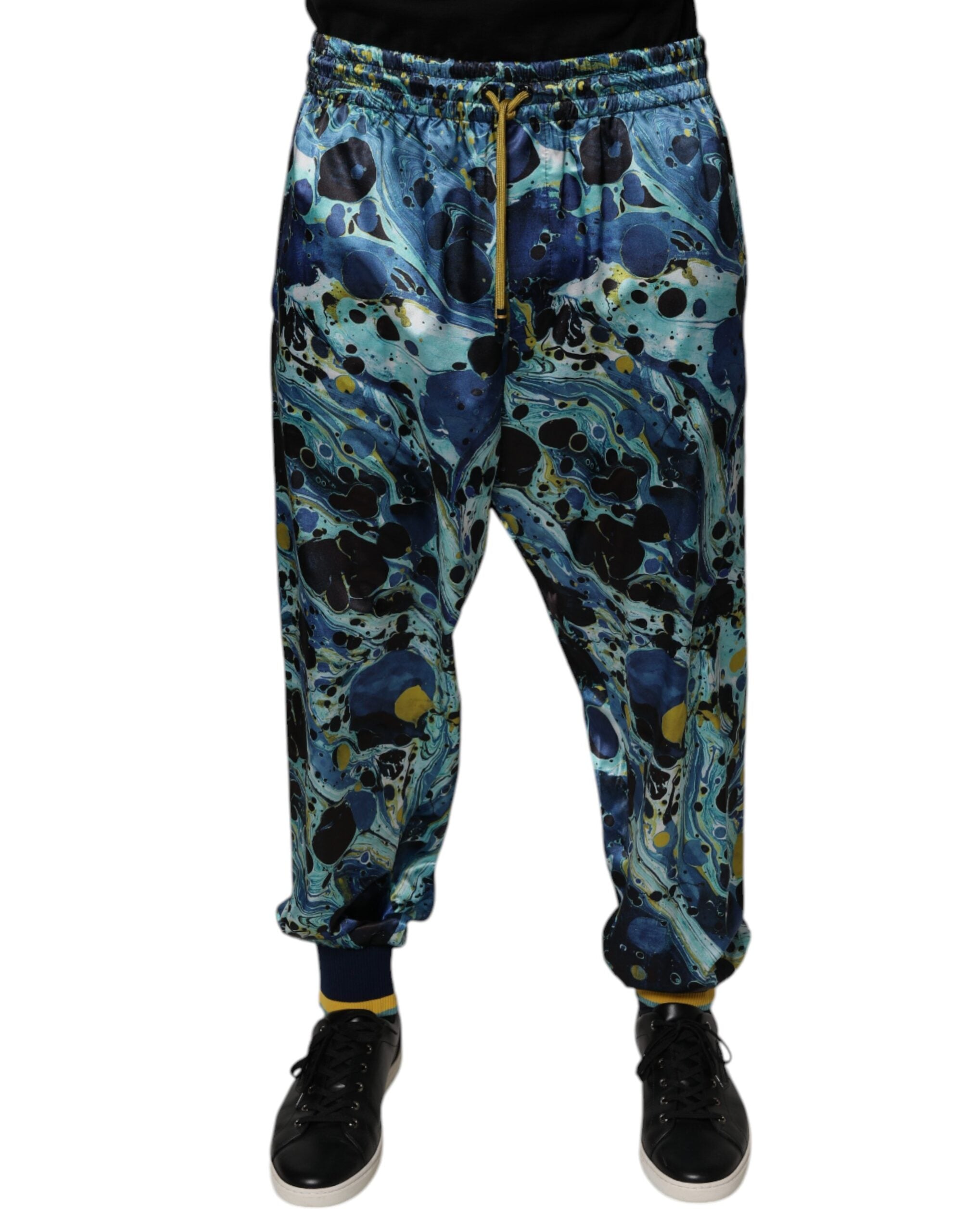 Multicolor Marmor Print Jogger Herren Sweatpants Hose