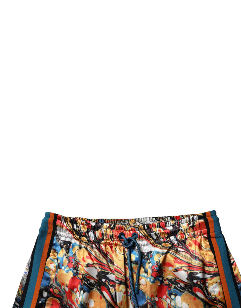 Pantaloni da tuta da uomo in raso di marmo multicolore