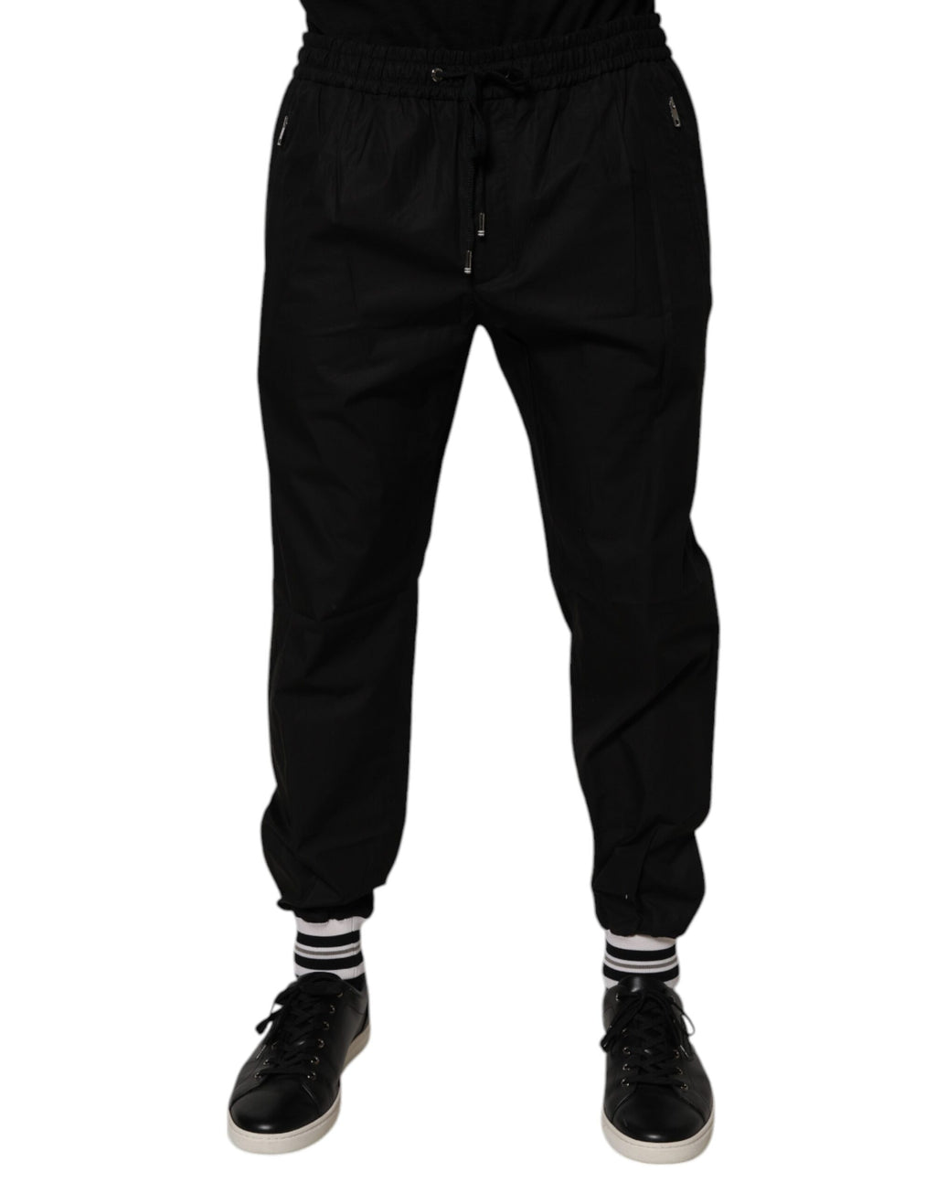 Black Cotton Men's Jogger Sweatpants