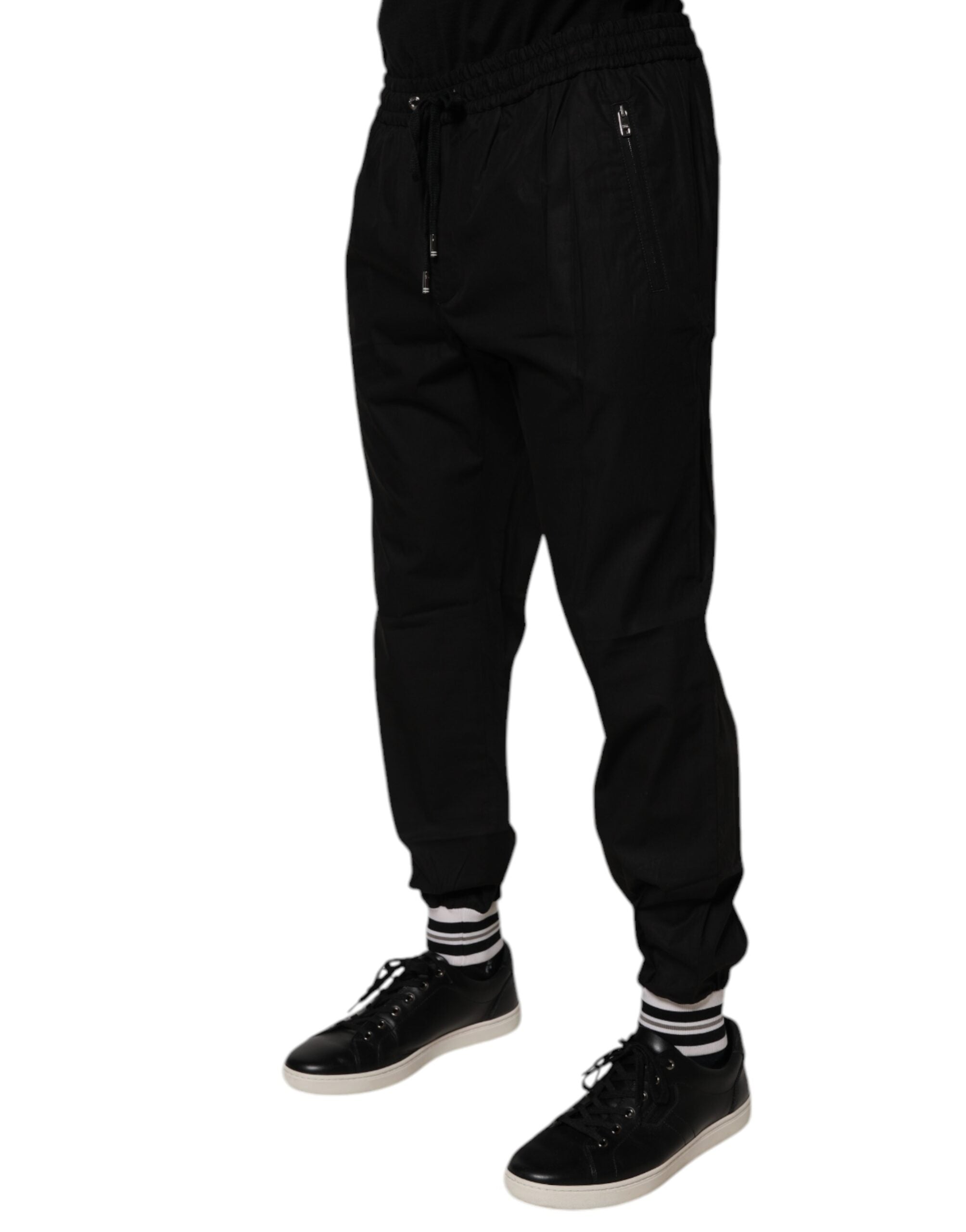 Black Cotton Men's Jogger Sweatpants