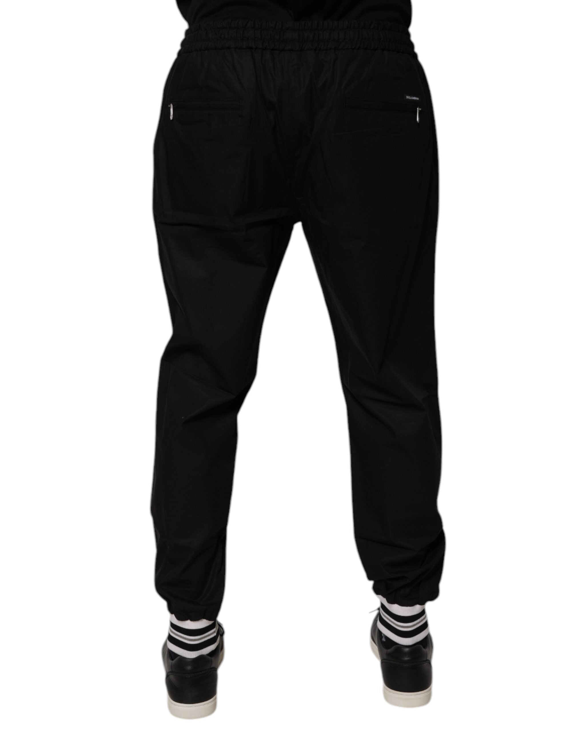 Black Cotton Men's Jogger Sweatpants
