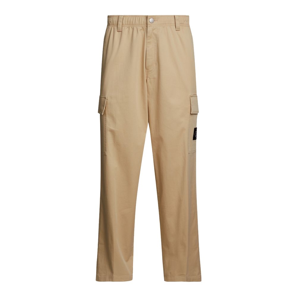 Beige Cargohose aus Baumwolle