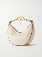 Schultertasche Hobo Vlogo aus Elfenbeinleder klein