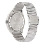 Graue Edelstahl-Kleideruhr