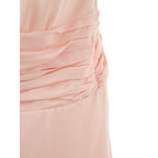 Pink Acetate Casual Dress