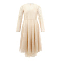 Beiges Baumwoll-Cocktailkleid