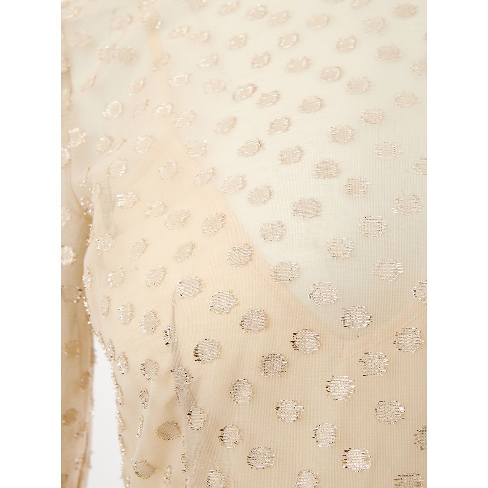Beiges Baumwoll-Cocktailkleid