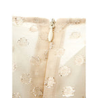 Beiges Baumwoll-Cocktailkleid
