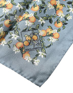 Grau-Orange Seidenquadrat-Taschentuch/Halstuch