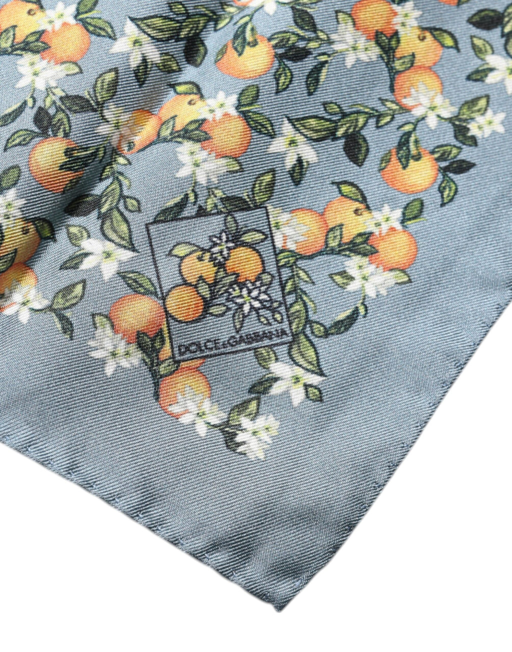 Grau-Orange Seidenquadrat-Taschentuch/Halstuch