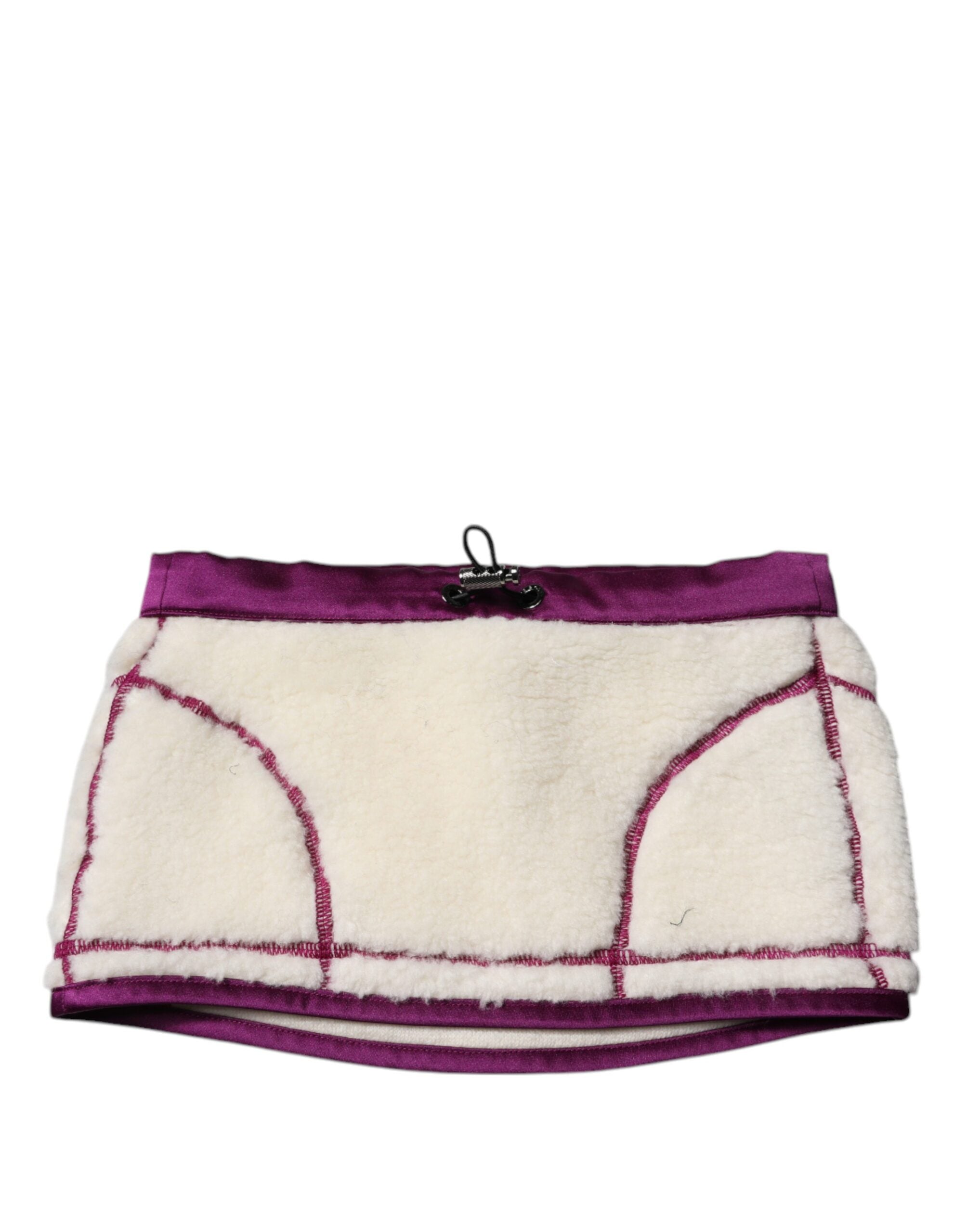 Weiß Lila Kaschmir Fleece Nackenwärmer Schal