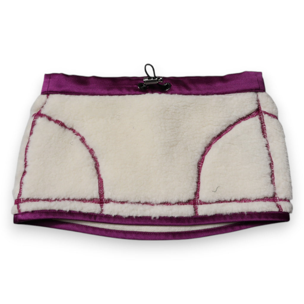 Weiß Lila Kaschmir Fleece Nackenwärmer Schal