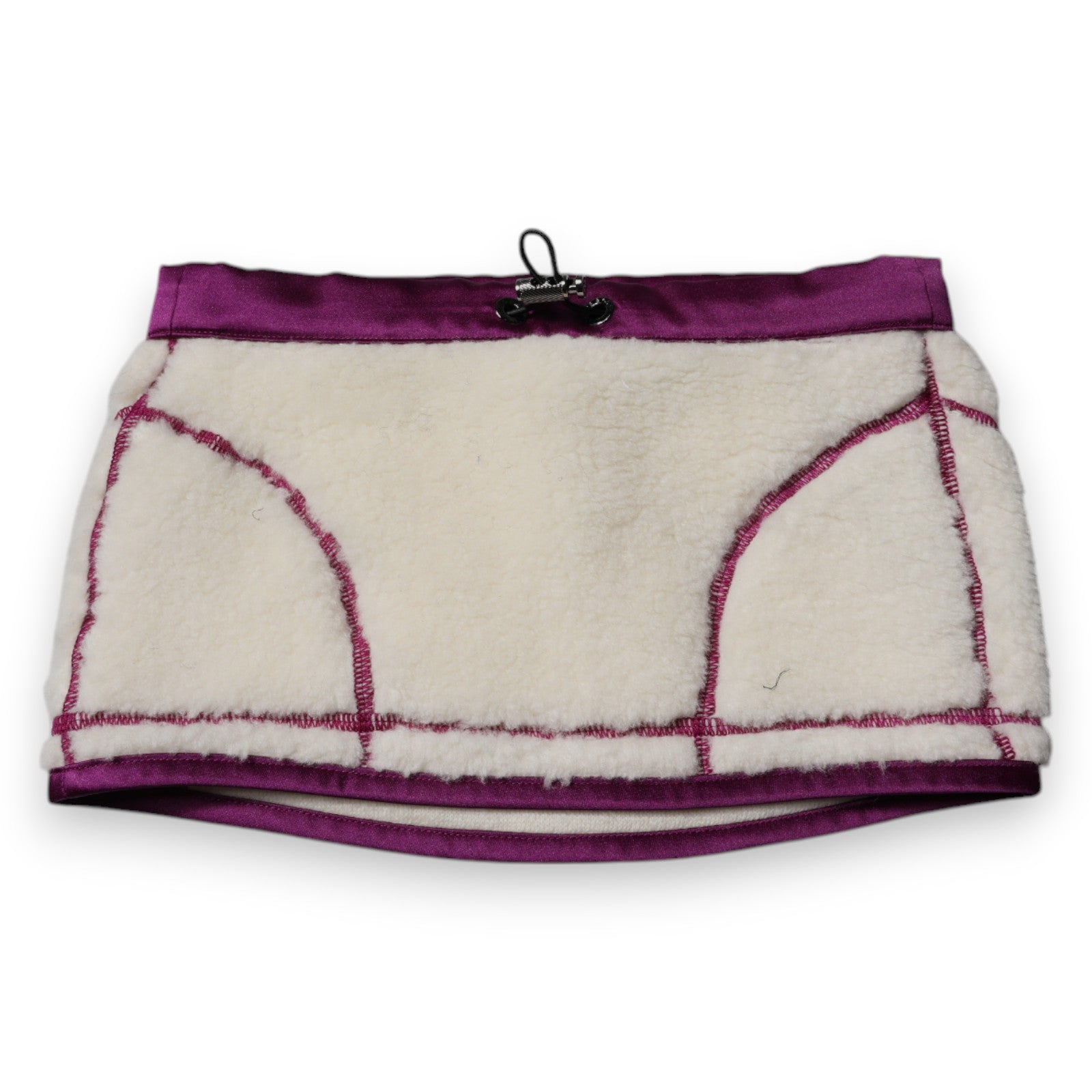 Weiß Lila Kaschmir Fleece Nackenwärmer Schal