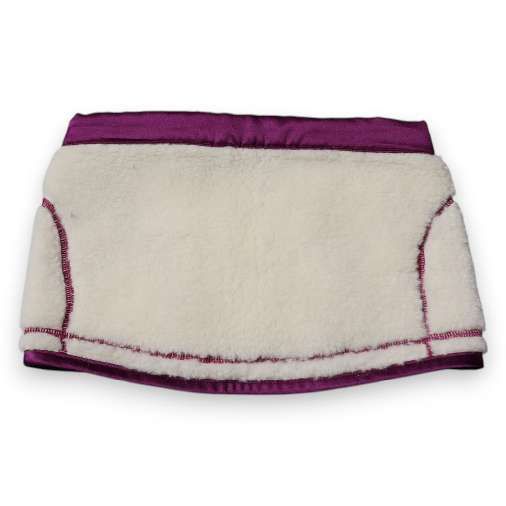 Weiß Lila Kaschmir Fleece Nackenwärmer Schal