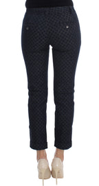 Polka Dot Slim Capri Jeans