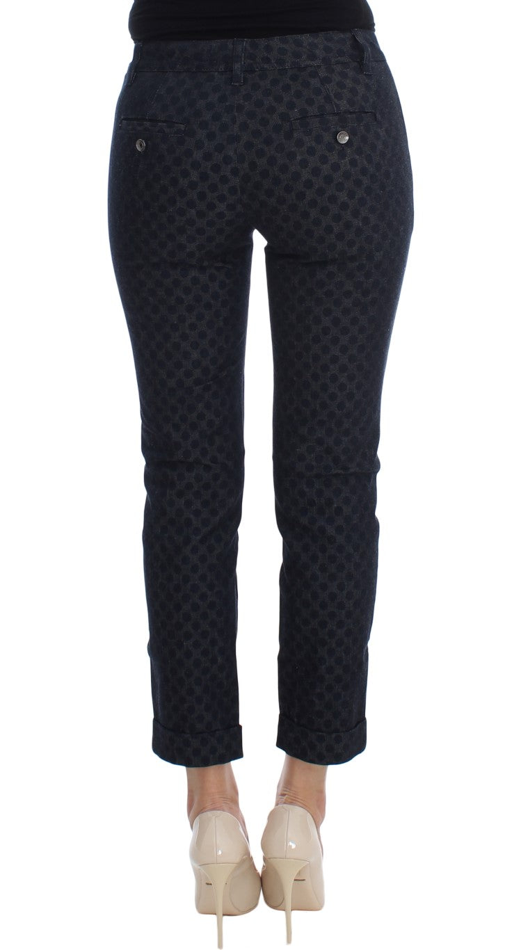 Polka Dot Slim Capri Jeans