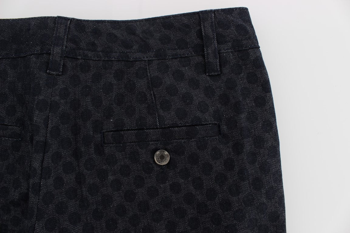 Polka Dot Slim Capri Jeans