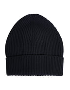 Blue Cashmere Knitted Winter Beanie Hat