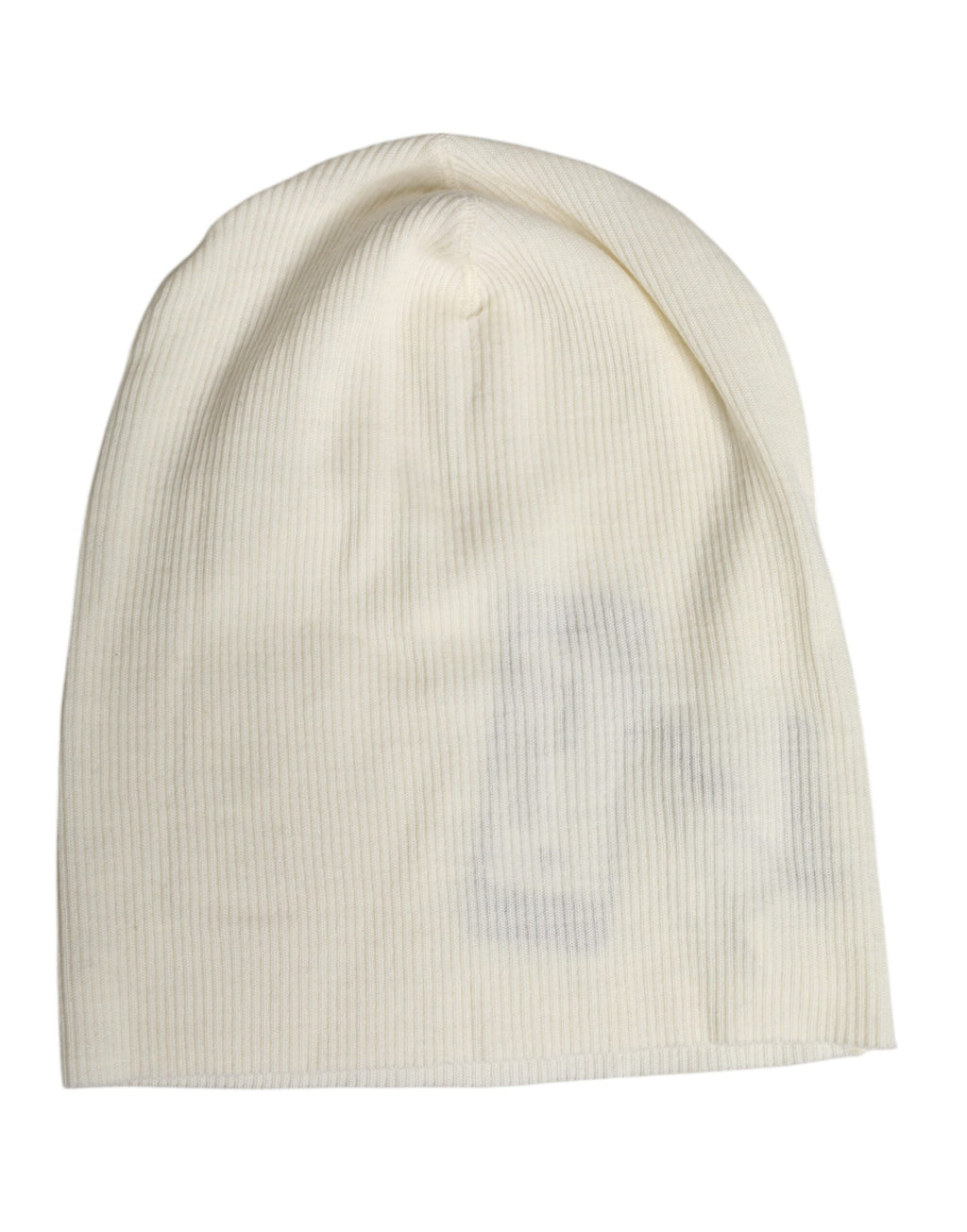 Beige Beanie-Mütze aus Wollmischung