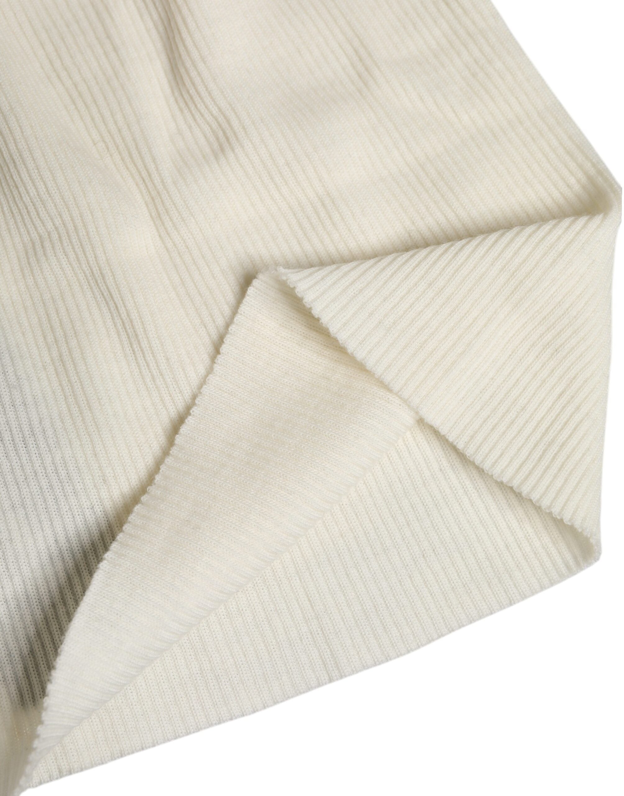 Beige Beanie-Mütze aus Wollmischung