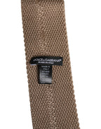 Brown Silk Adjustable Necktie Tie