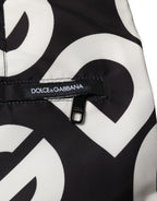 Black White Logo Beachwear Shorts Swimwear